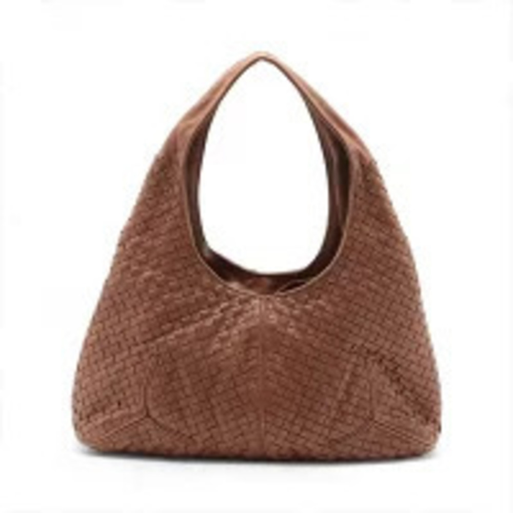 Bottega Veneta Intrecciato Nappa Leather Hobo Tote Bag Brown